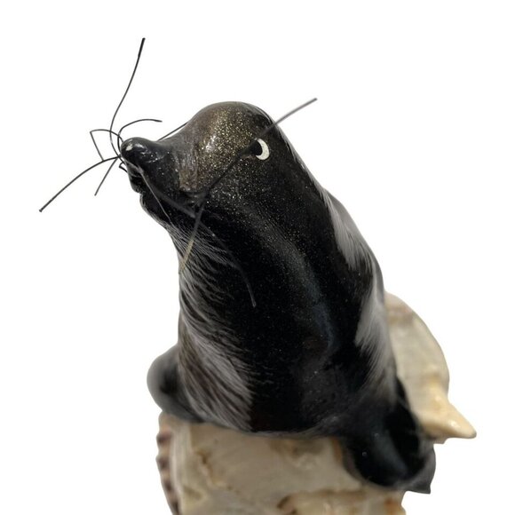 Vintage 1960s Kitschy Seashell Sculpture with Rosin Seal Unique Art Creation - Picture 8 of 13